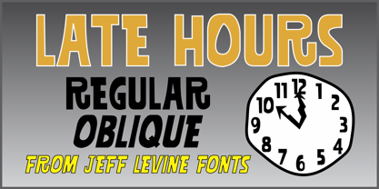 Late Hours JNL Font Poster 1