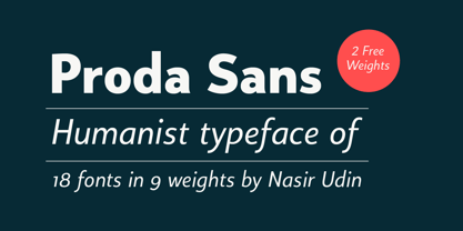 Proda Sans Font Poster 1