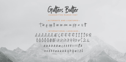 Gutters Butter Fuente Póster 13