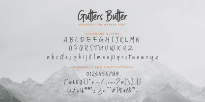 Gutters Butter Fuente Póster 12
