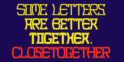 Close Together Font Poster 2
