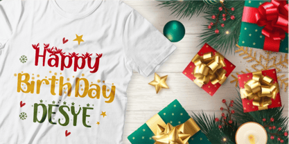 Happy Christmas Party Font Poster 7