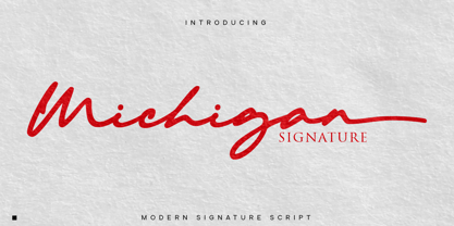 Michigan Signature Font Poster 1