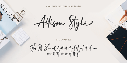 Allison Style Font Poster 8