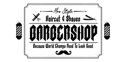 Barber shop Font : Download Free for Desktop & Webfont