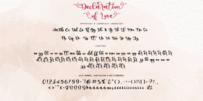 Declaration Of Love Font Poster 6