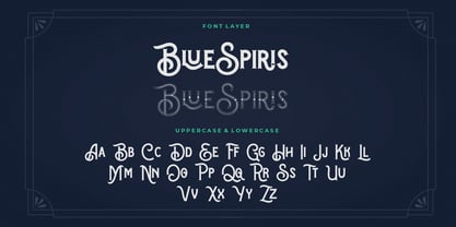 Blue Spiris Font Poster 9
