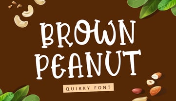 Brown Peanut Font Poster 1