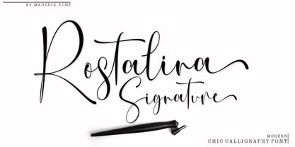 Rostalina Signature Font Poster 1