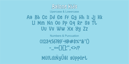 Balone Kids Font Poster 3