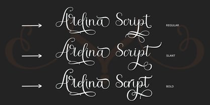 Arelina Script Fuente Póster 6