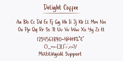 Delight Coffee Fuente Póster 3