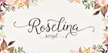 Roselina Script Fuente Póster 1