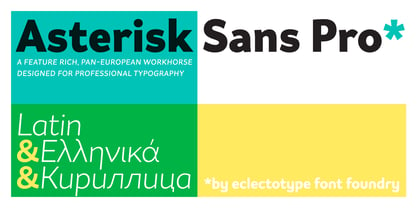 Asterisk Sans Pro Font Poster 1