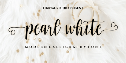 Pearl White Font Poster 1