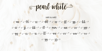 Pearl White Font Poster 12