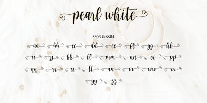 Pearl White Font Poster 13