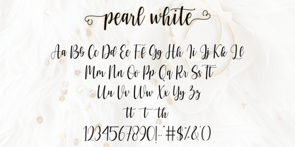 Pearl White Font Poster 11