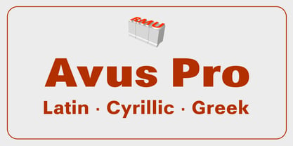 Avus Pro Font Poster 1
