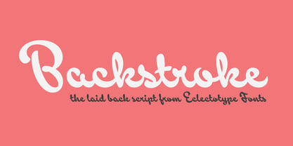 Backstroke Font Poster 1