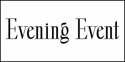 Evening Event JNL Font Poster 2