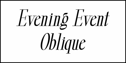 Evening Event JNL Font Poster 4