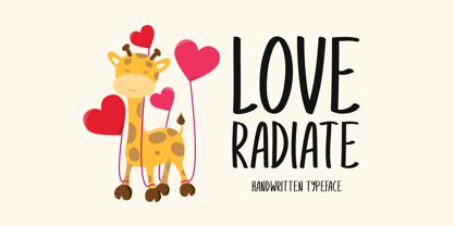 Love Radiate Font Poster 1