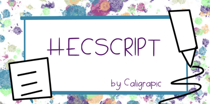 Hecscript Font Poster 1