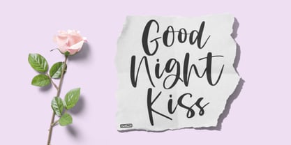 Good Night Kiss Font Poster 1