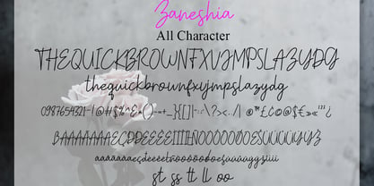 Zaneshia Font Poster 5