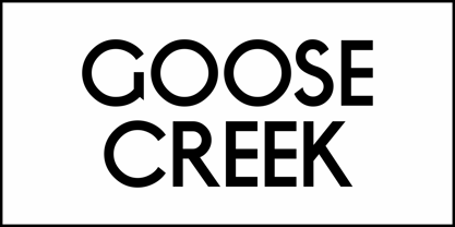 Goose Creek JNL Font Poster 2
