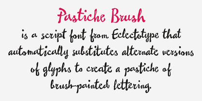 Pastiche Brush Font Poster 1