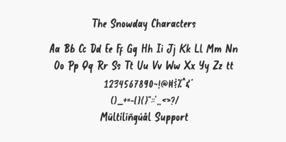 The Snowday Font Poster 6
