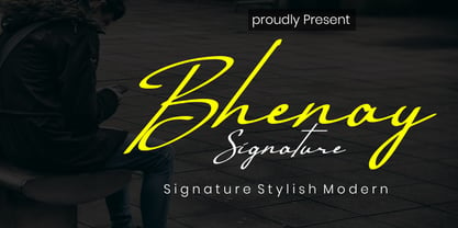 Bhenay Signature Font Poster 1
