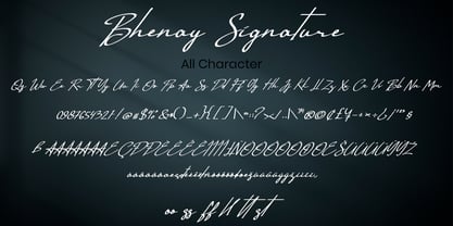 Bhenay Signature Font Poster 6