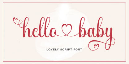 Hello baby Font Poster 1