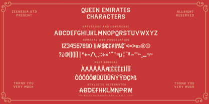 Queen Emirates Font Poster 8