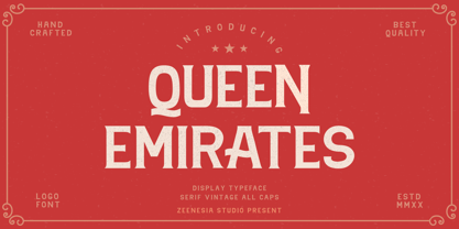 Queen Emirates Font Poster 2