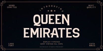 Queen Emirates Font Poster 1
