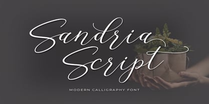 Sandria Script Font Poster 10