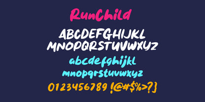 Run Child Font Poster 8