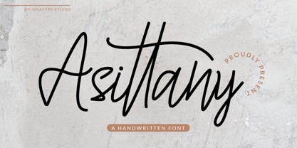 Asittany Script Font Poster 1