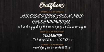 Oraghon Script Font Poster 9