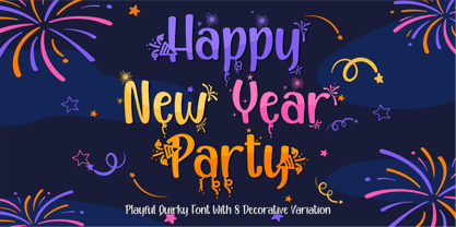 Happy New Year Party Font Poster 1