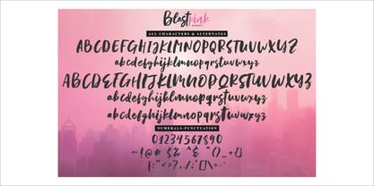 Blastpink Script Font Poster 9