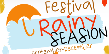 Weather In October Font Poster 2