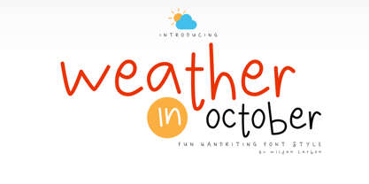 Weather In October Font Poster 1