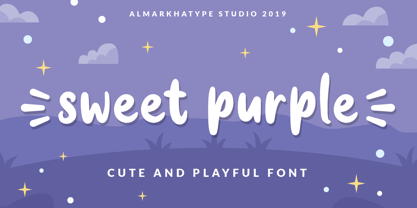 Sweet Purple Font Poster 1