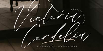 Victoria Cordeline Font Poster 1