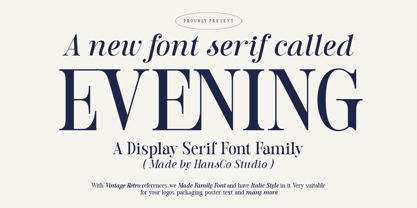 Evening Serif Font Poster 1